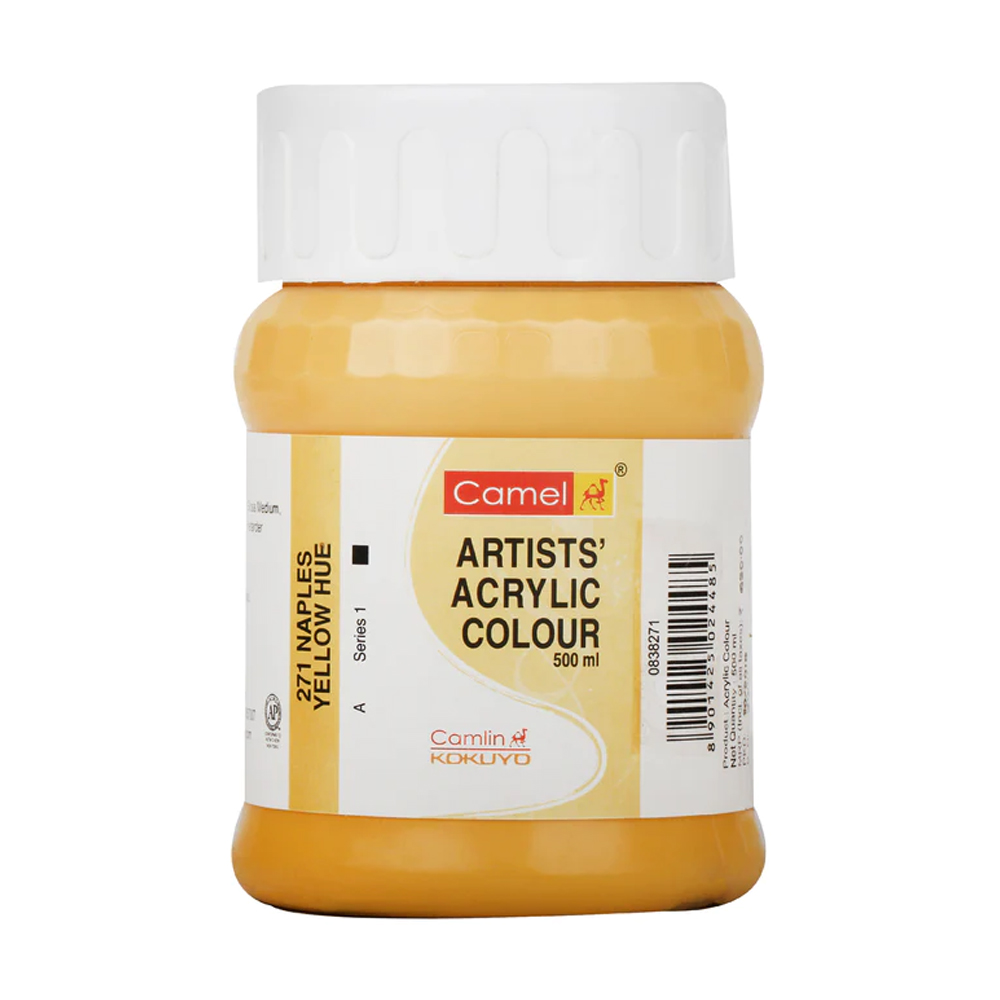 Camel Artists Acrylic Colour Series 1:500ml Bottle Yellow Ochre