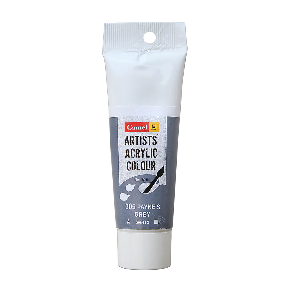 Camel Artists Acrylic Colour Series 2:40ml Tubes Payne's Grey