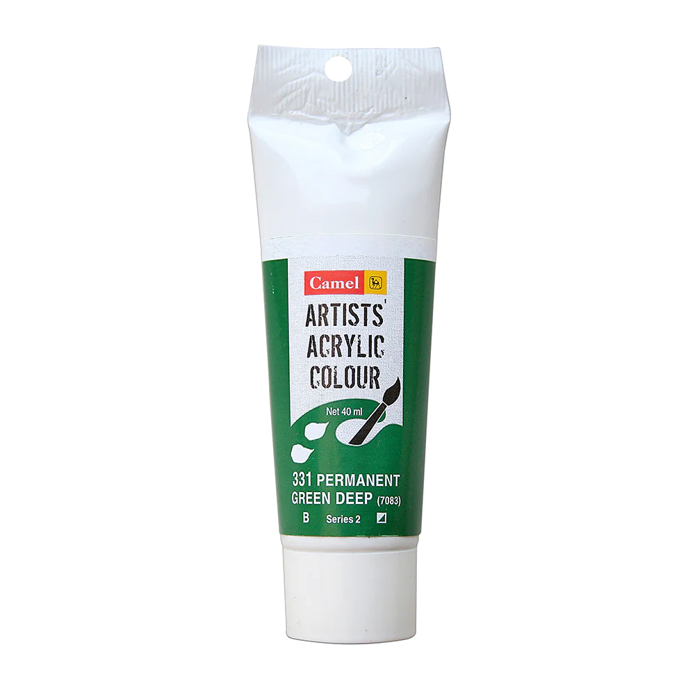 Camel Artists Acrylic Colour Series 2:40ml Tubes Permanent Green Deep