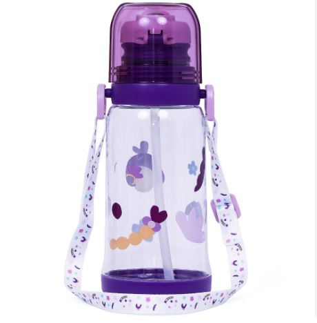 Eazy Kids Water Bottle 600ml wt straw - Purple