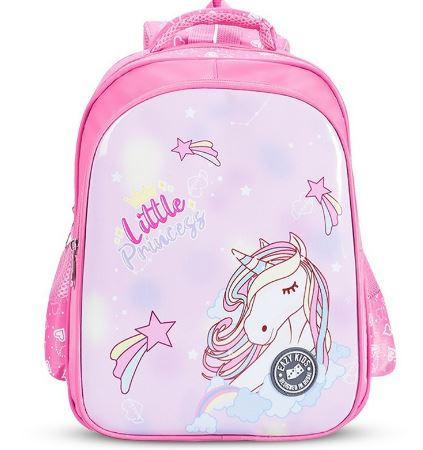 Eazy Kids Princess Unicorn School Bag-Pink