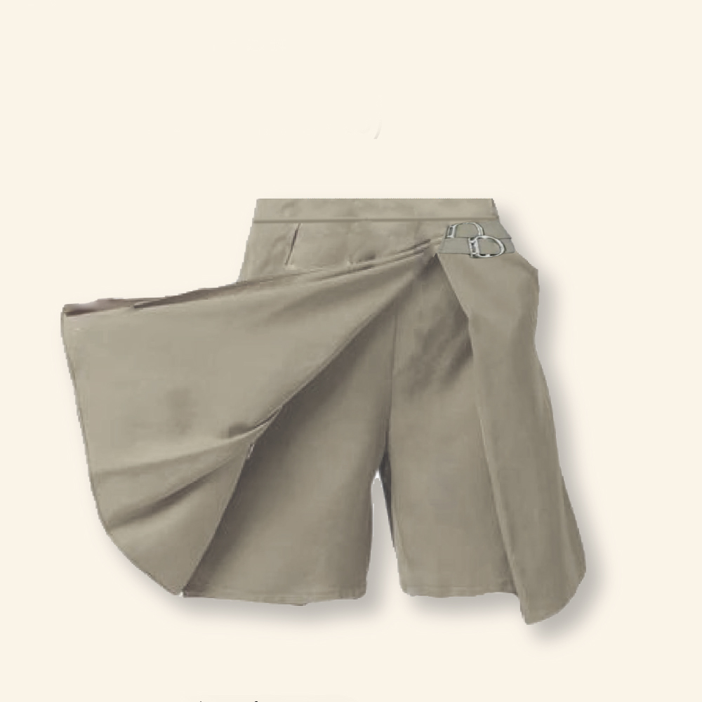 Jib School Shorts for Girls, Beige