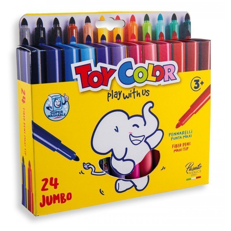 Toy Color 24 superwashable Jumbo fibre pens