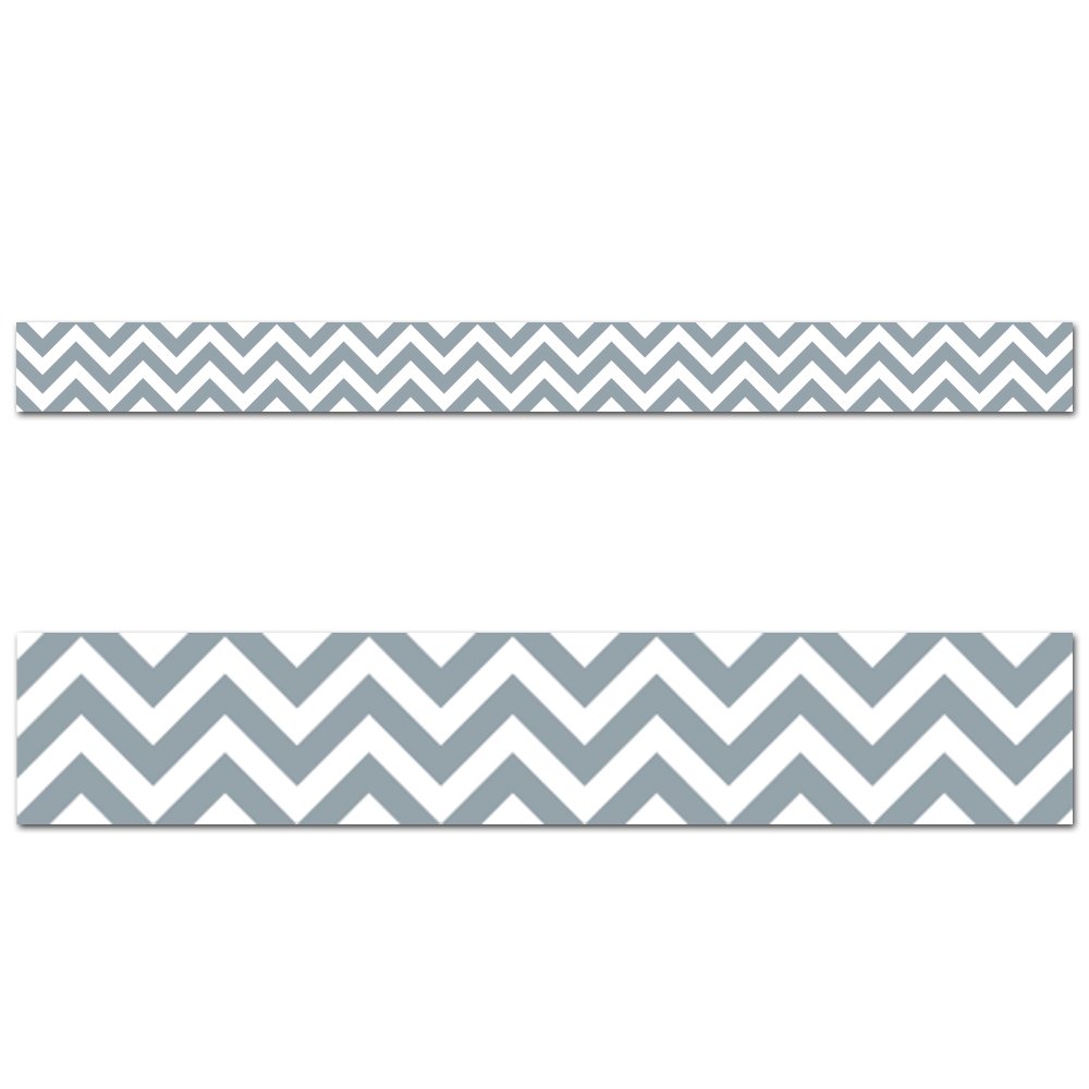 Slate Gray Chevron Border CTP-0167