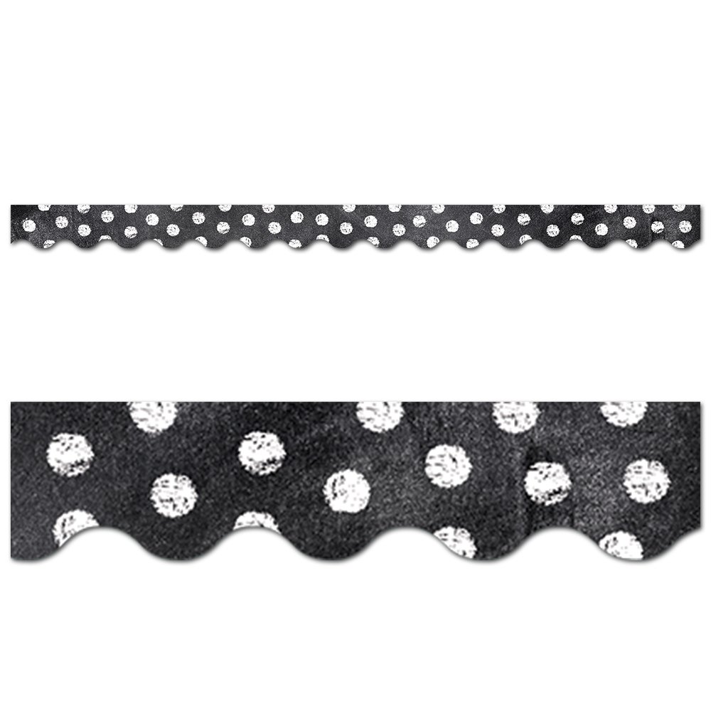 Chalk It Up! Dots on Chalkboard! White Border CTP-0222