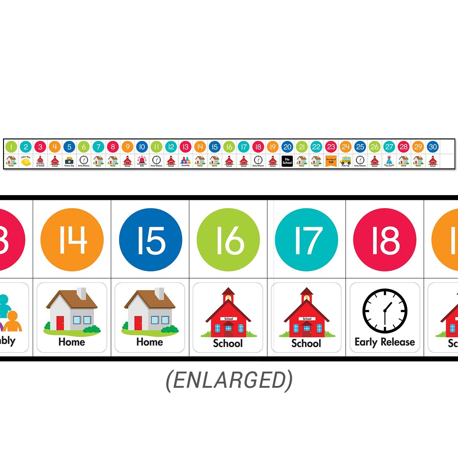 Linear Calendar Set Bulletin Board CTP-10169