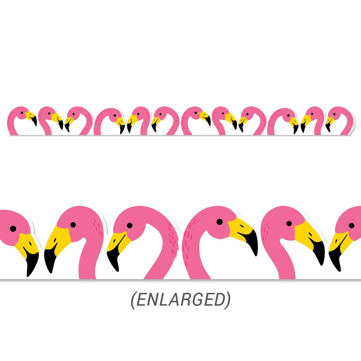 Palm Paradise Flamingos Border CTP-10216