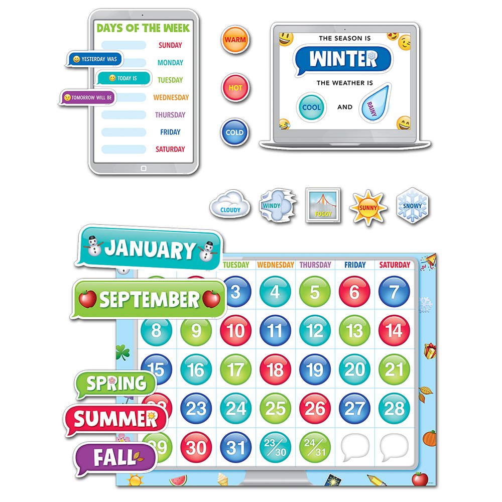 Emoji Fun Calendar Set Bulletin Board CTP-2649