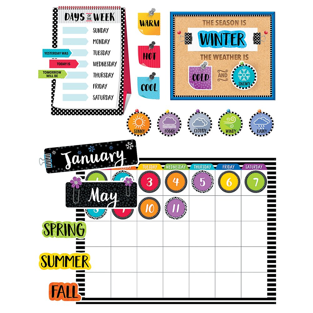 Bold & Bright Calendar Set Bulletin Board CTP-3998