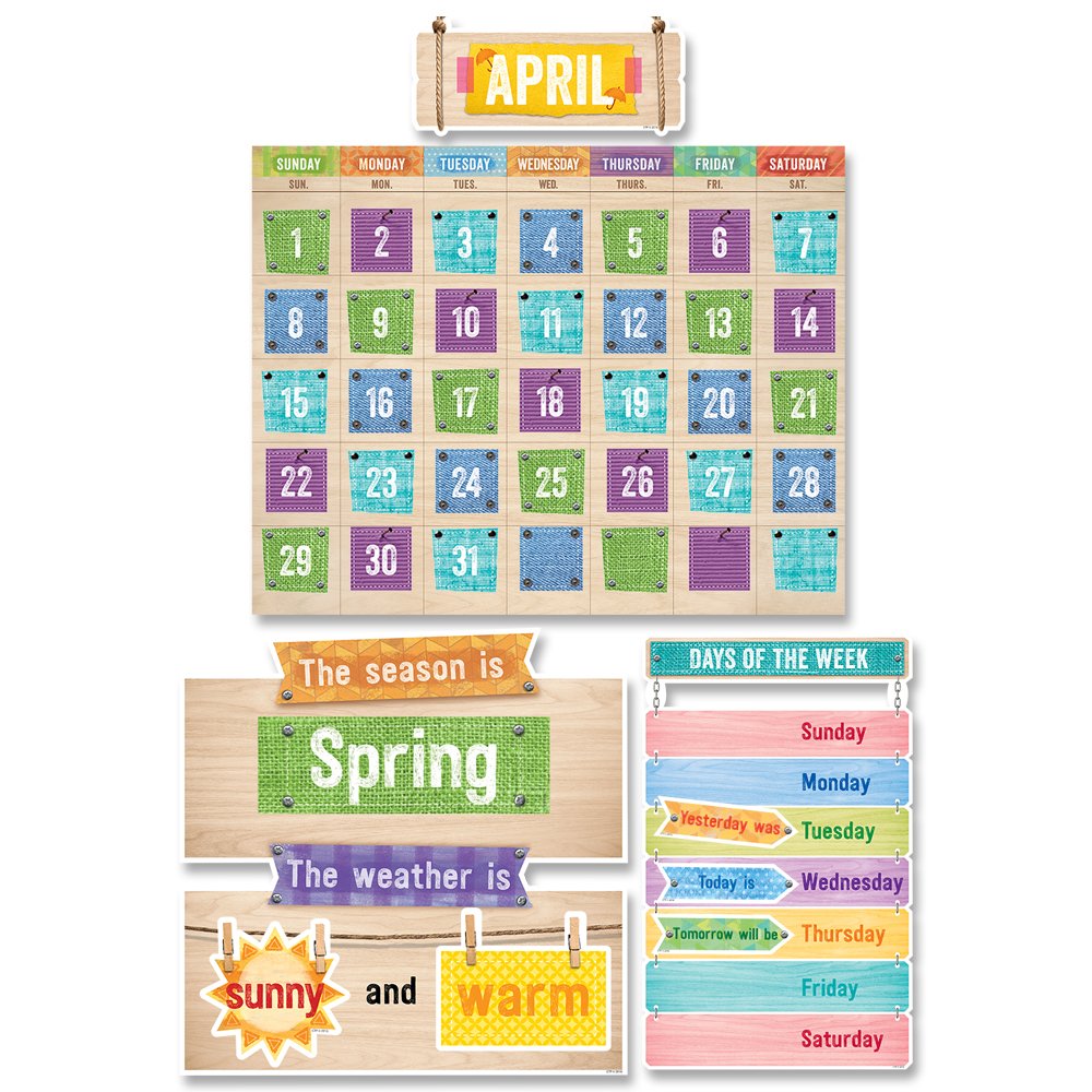 Upcycle Style Calendar Set Bulletin Board CTP-7061