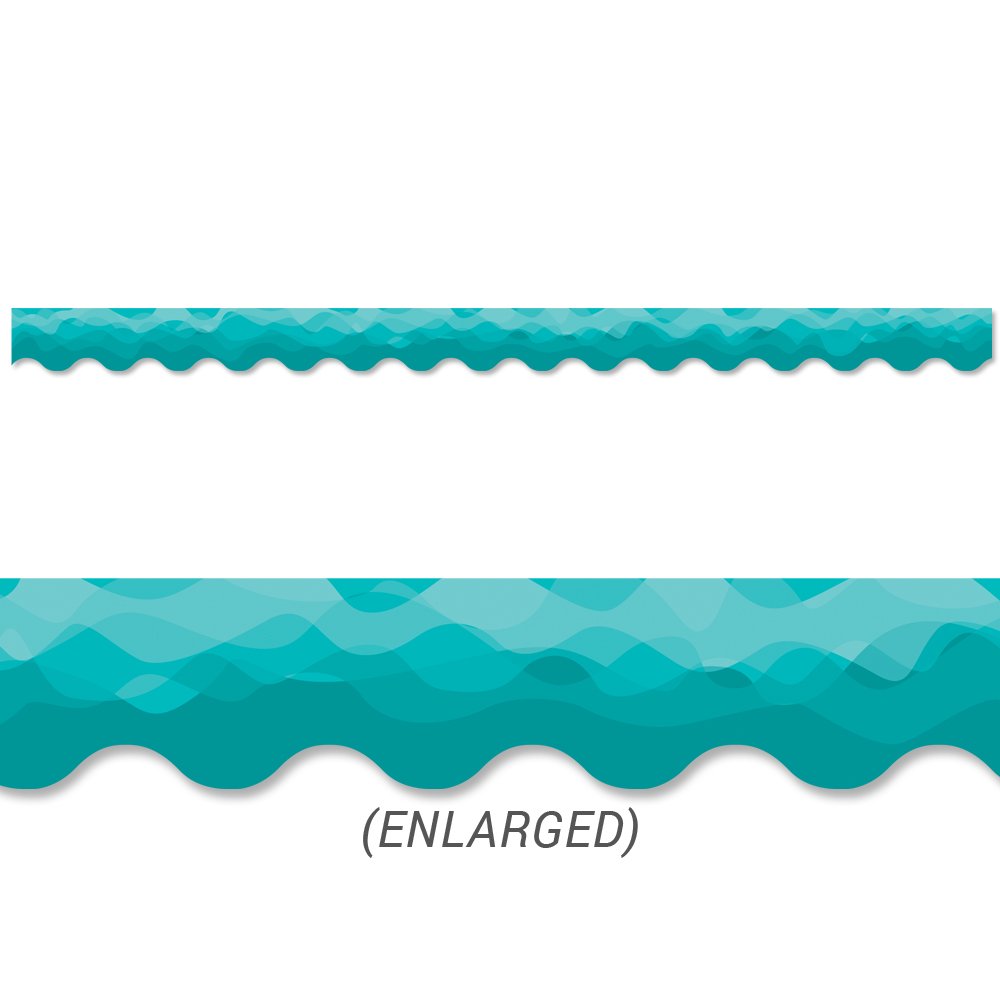 Waves of Teal Border CTP-8559