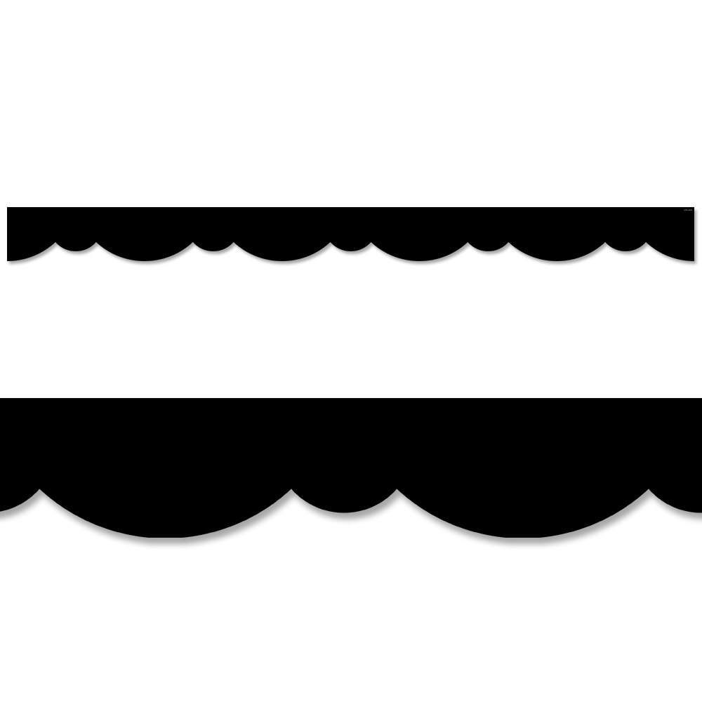 Black Stylish Scallops Border CTP-8563