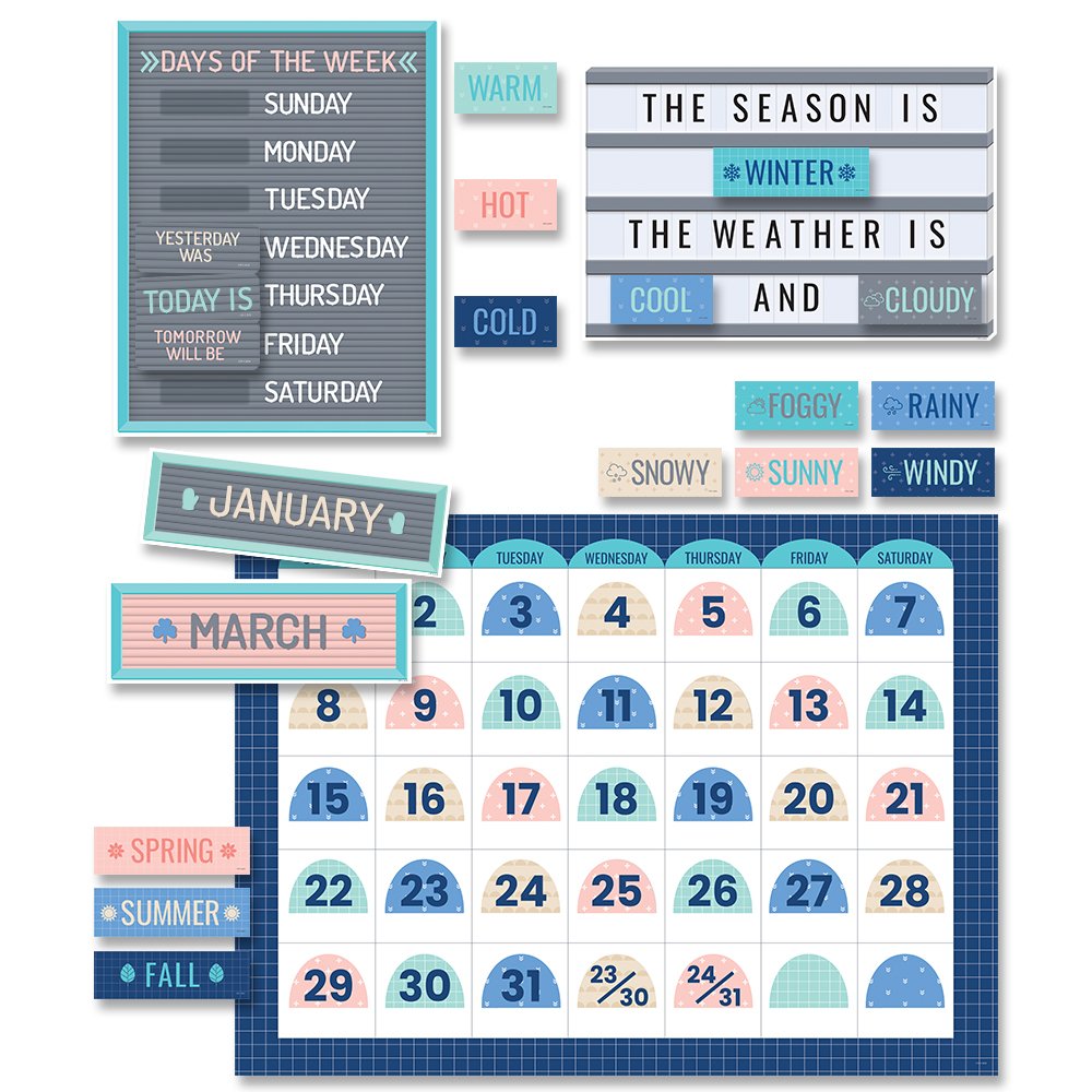 Calm Cool Calendar Set Bulletin Board CTP-8595