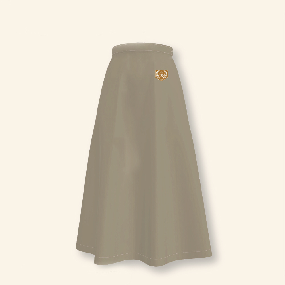 School Skirt for Girls, Beige