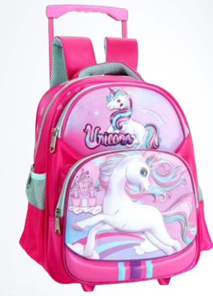 Prima Trolly Bag-3 Pocket - For Girls - 14 Inch – Kg