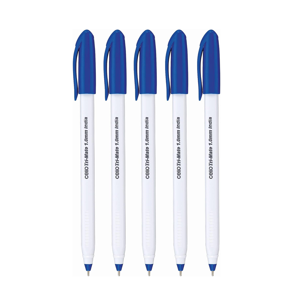 Cello Ball Pen Trimate 0.1mm 10 Pcs, Blue