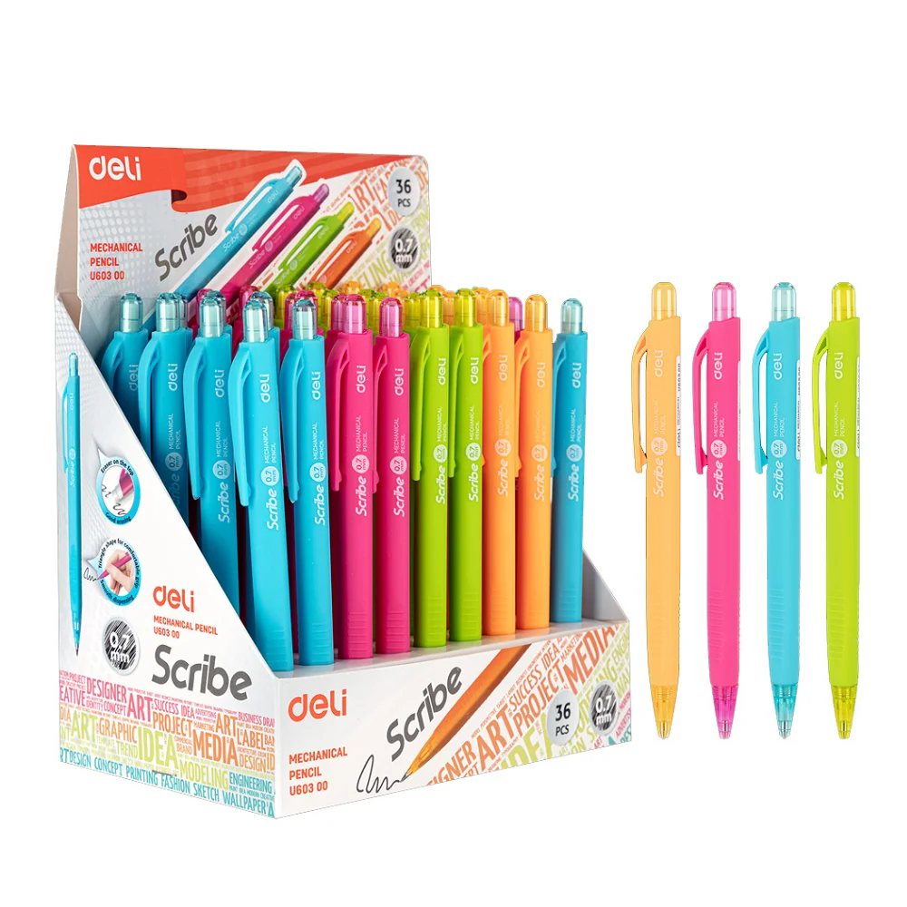 Deli Mechanical Pencil Neon Colors - 0.7mm