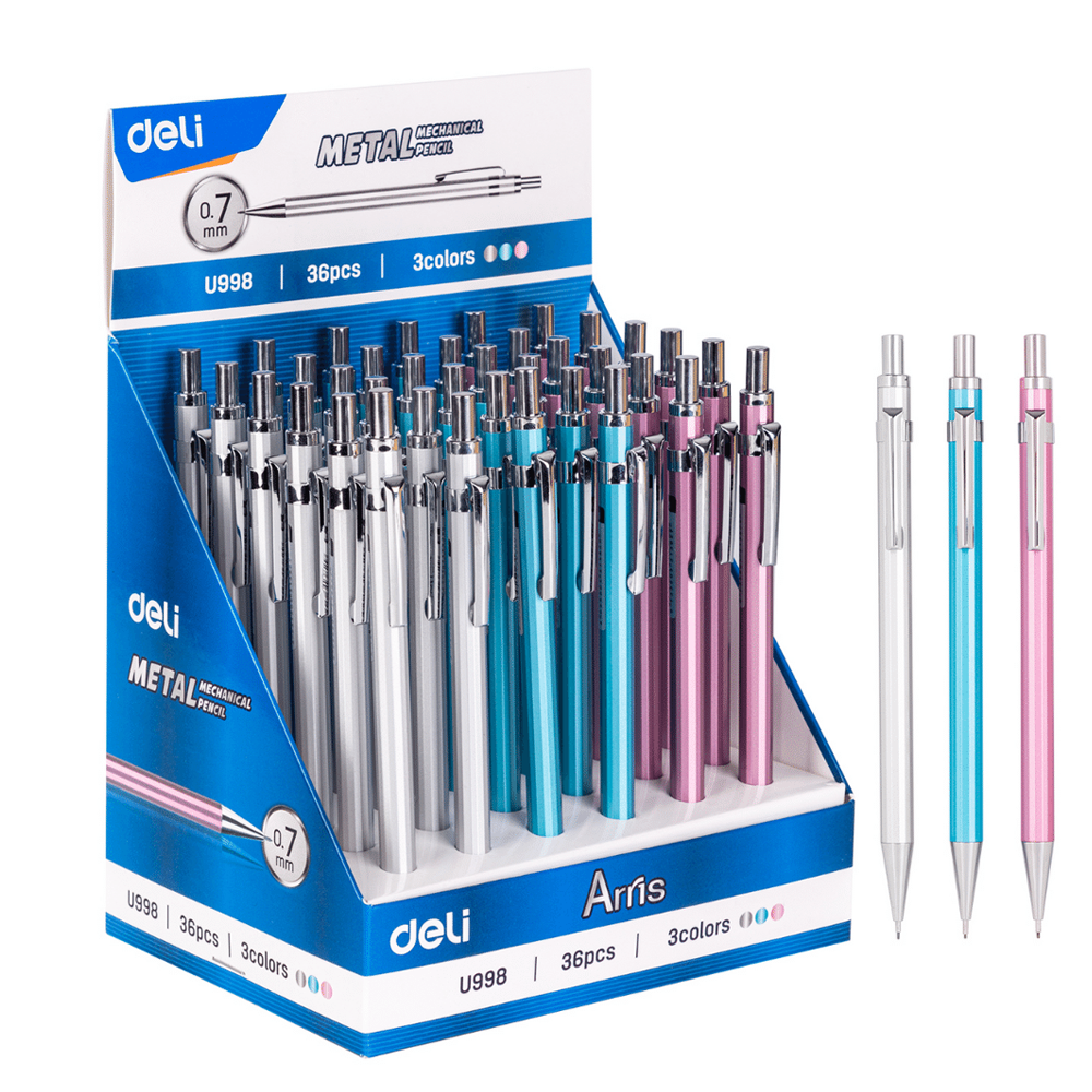 Deli Pencil Mechanical Metal -Multicolors- 0.7 Mm