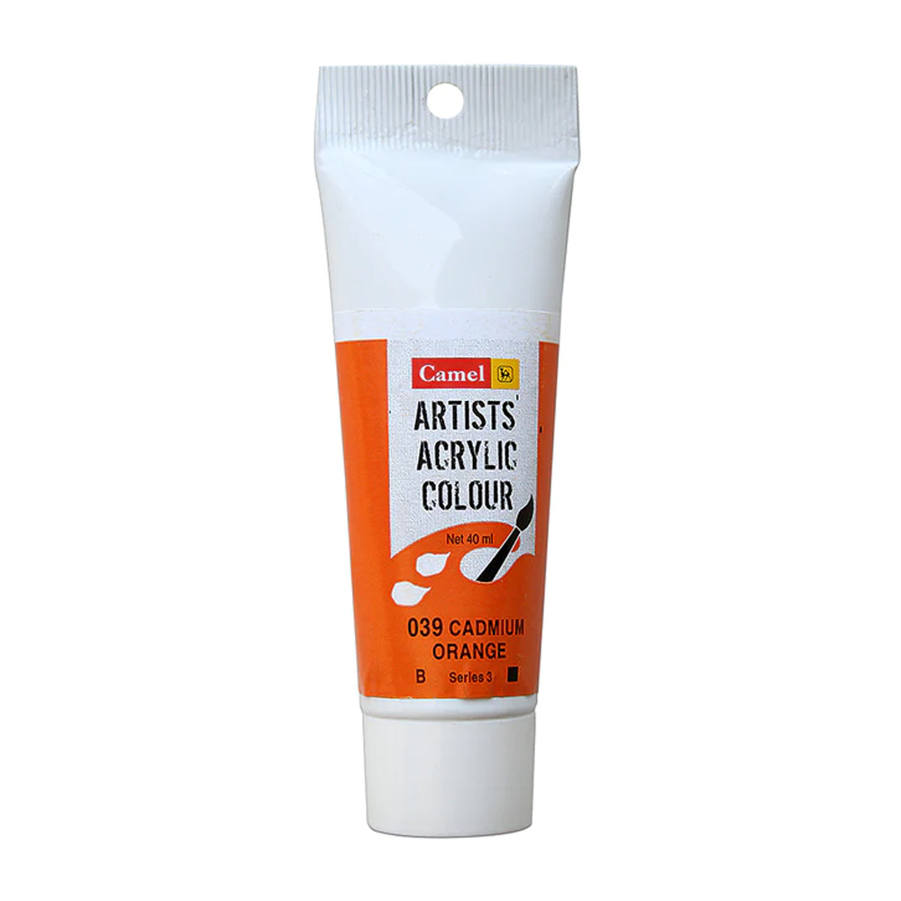 Camel Artists Acrylic Colour Series 3:40ml Tubes Cadmium Orange