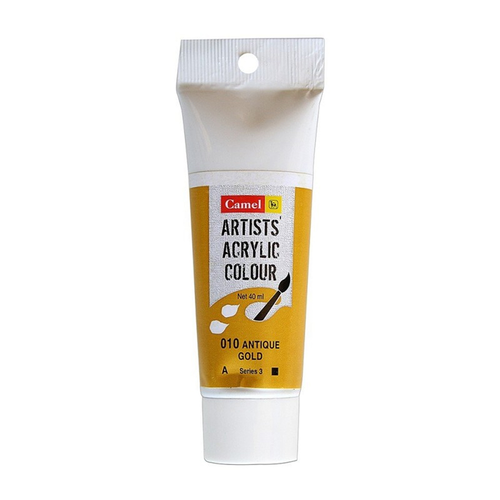 Camel Artists Acrylic Colour Series 3:40ml Tubes Antique Gold