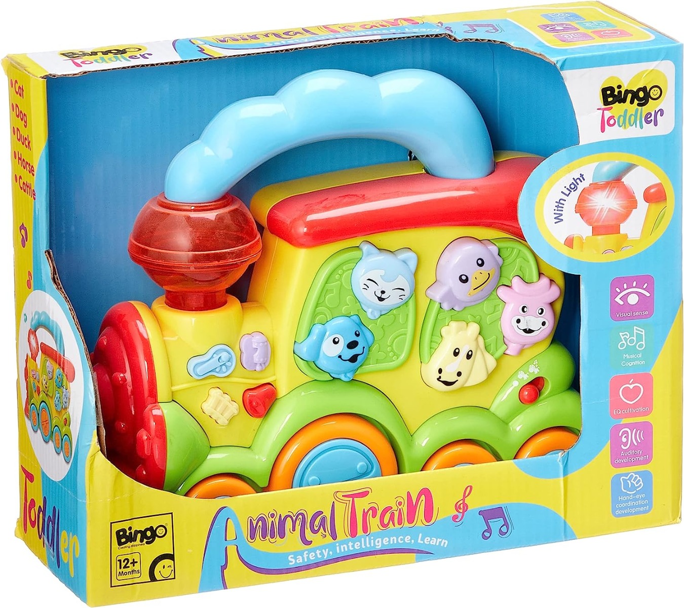 Bingo HK-0123 Animals Train Toy for Toddlers - Multi Color