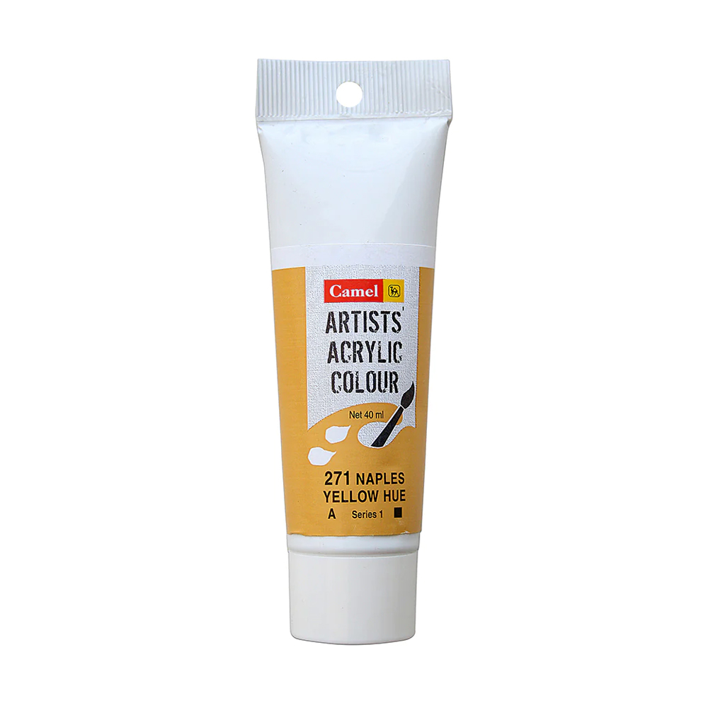 Camel Artists Acrylic Colour Series 1:40ml Tubes Naples Yellow Hue