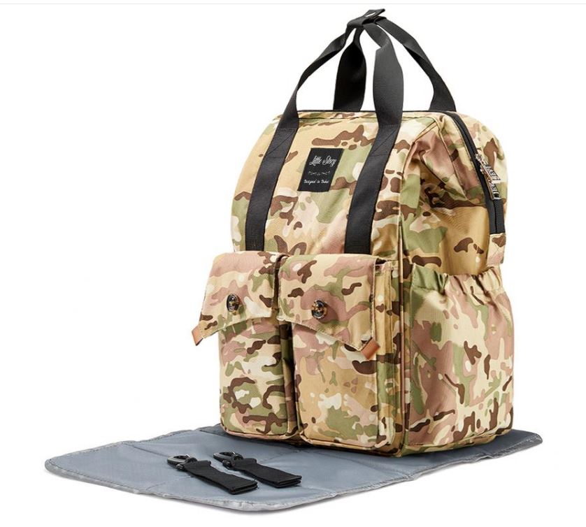 Little Story Elite Bag w/ Hooks & Changing mat -Camouflage