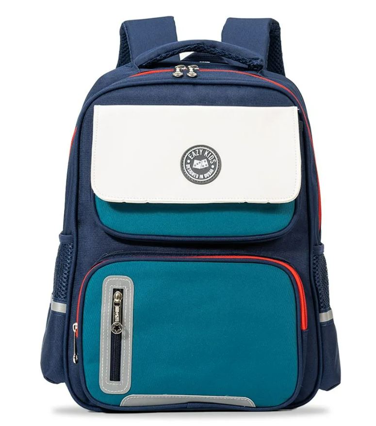 Eazy Kids - Back to School - 16" Ergonomic School Bag - Blue