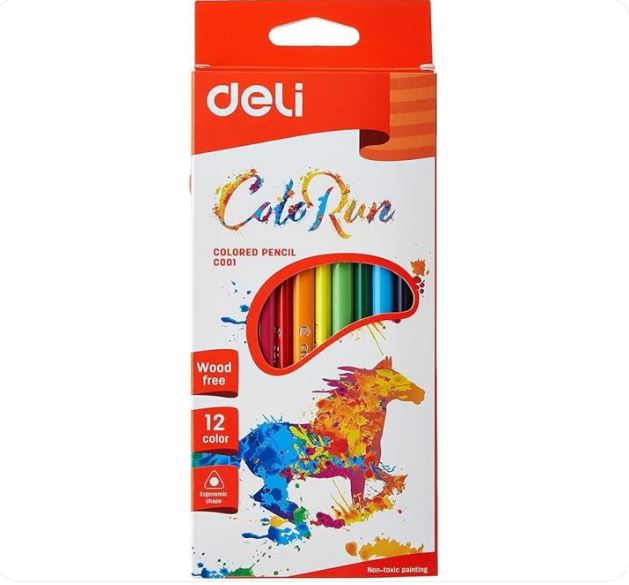 Deli Wooden12 Colored Pencil -C00100