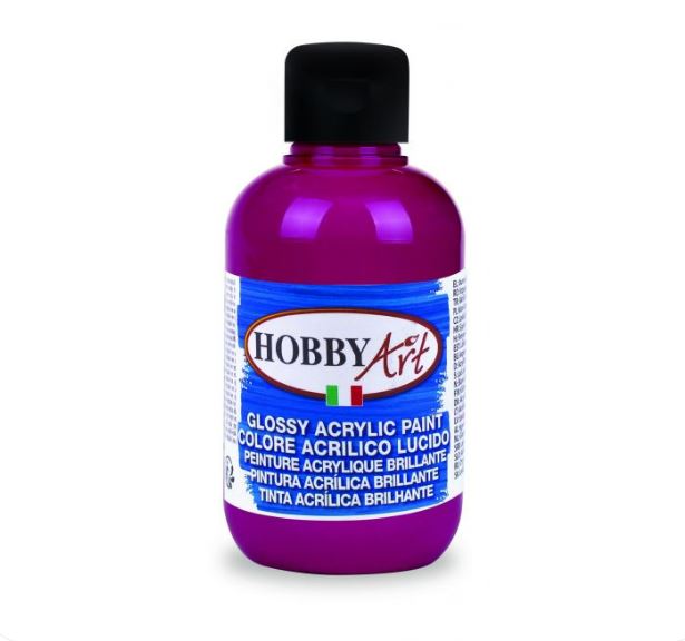 Hobby Art Glossy Acrylic Paint 500 ml - Magenta