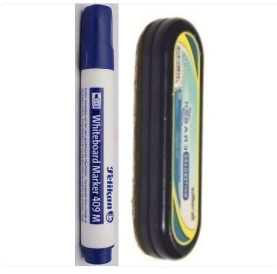 Pelikan White board Marker 409M 2PCS + Flex office White board Eraser