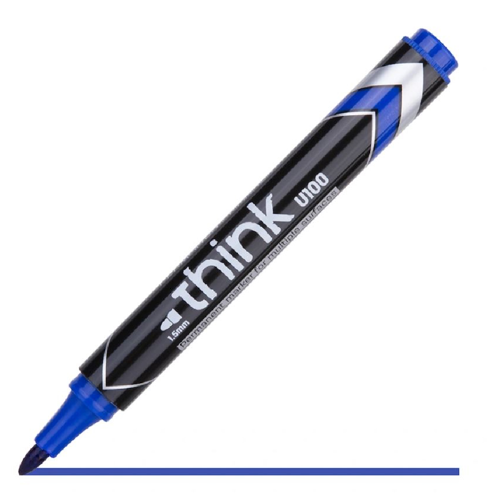 Deli Think 1.5 Mm Permanent Marker, Blue