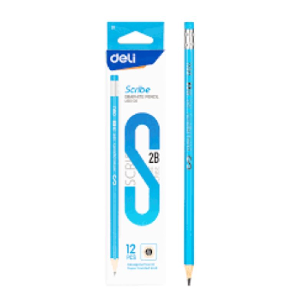 Deli-Scribe-Pencil-12-Pieces-2b-Eu51000