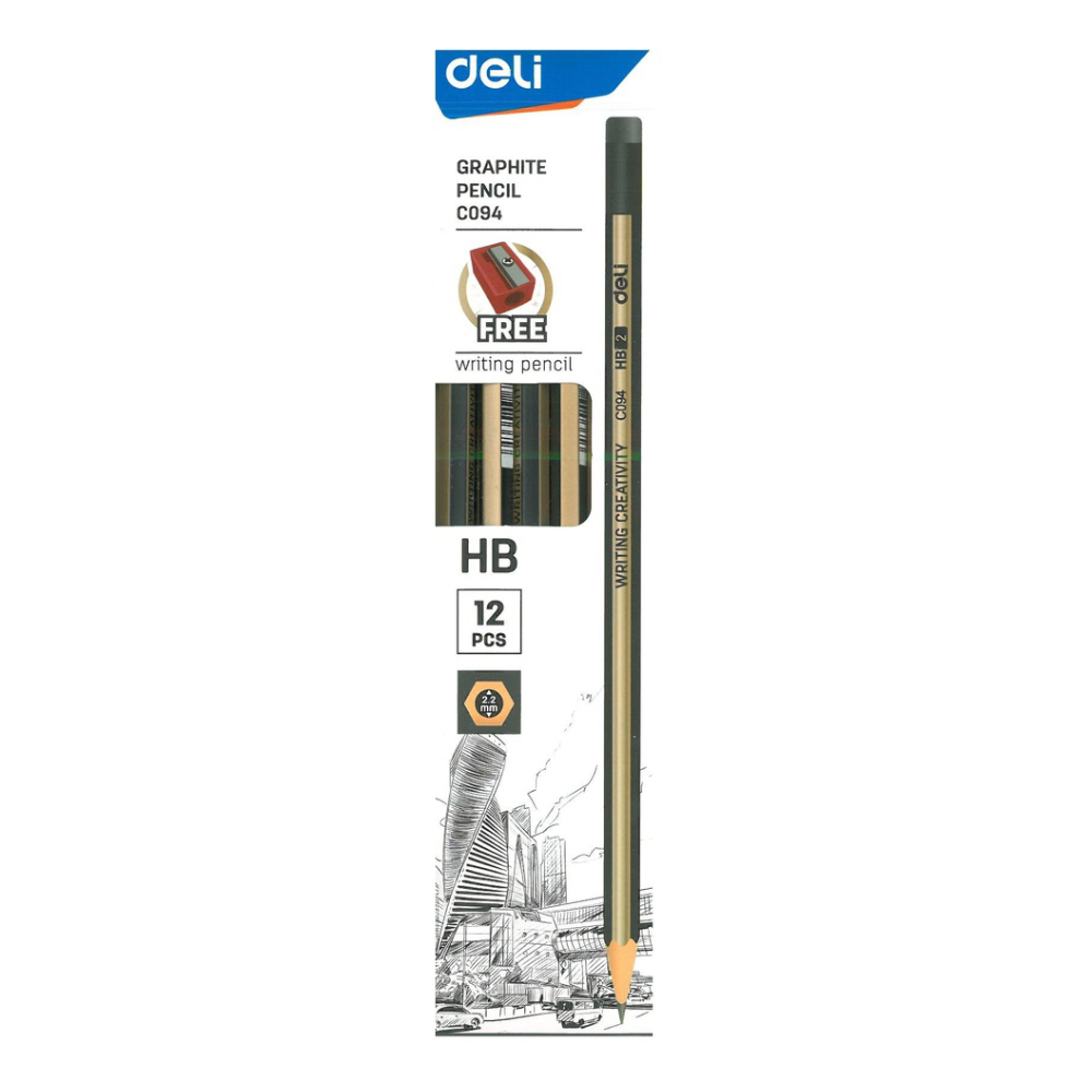 Deli Pencil -12 Pieces Hb -Cc094