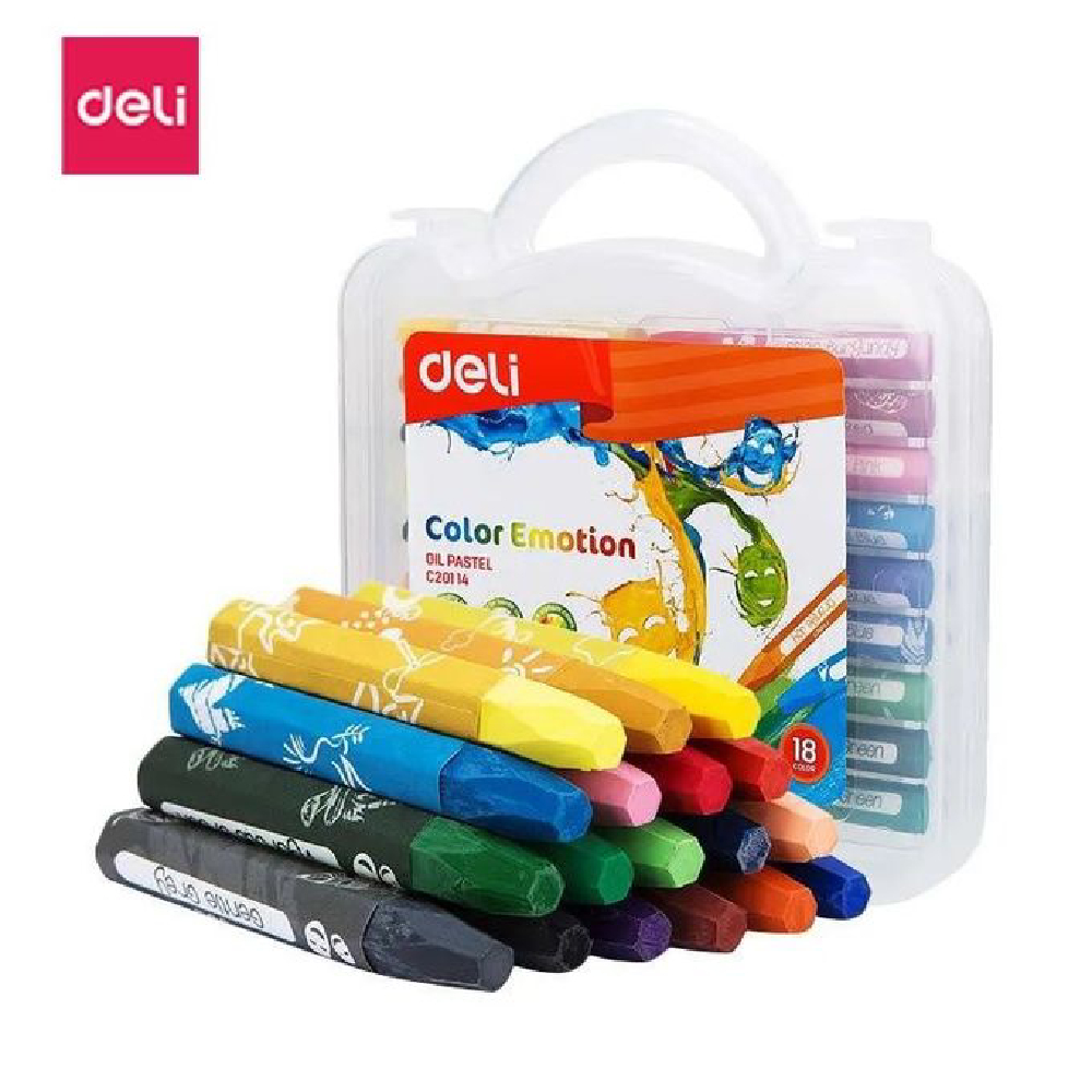 Deli Oil Crayons 18 Colors- Ec20114