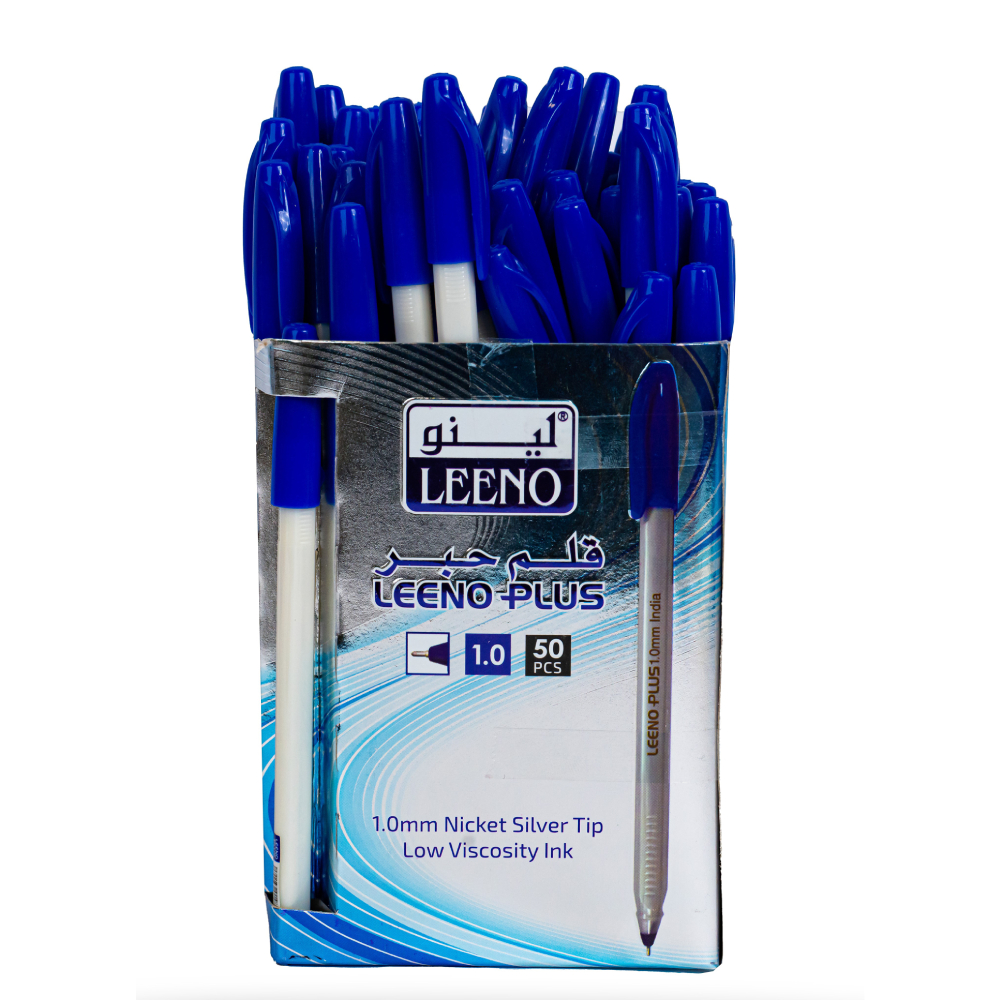 Leeno Plus Ballpen, 1.0mm, 50 Pcs, Blue