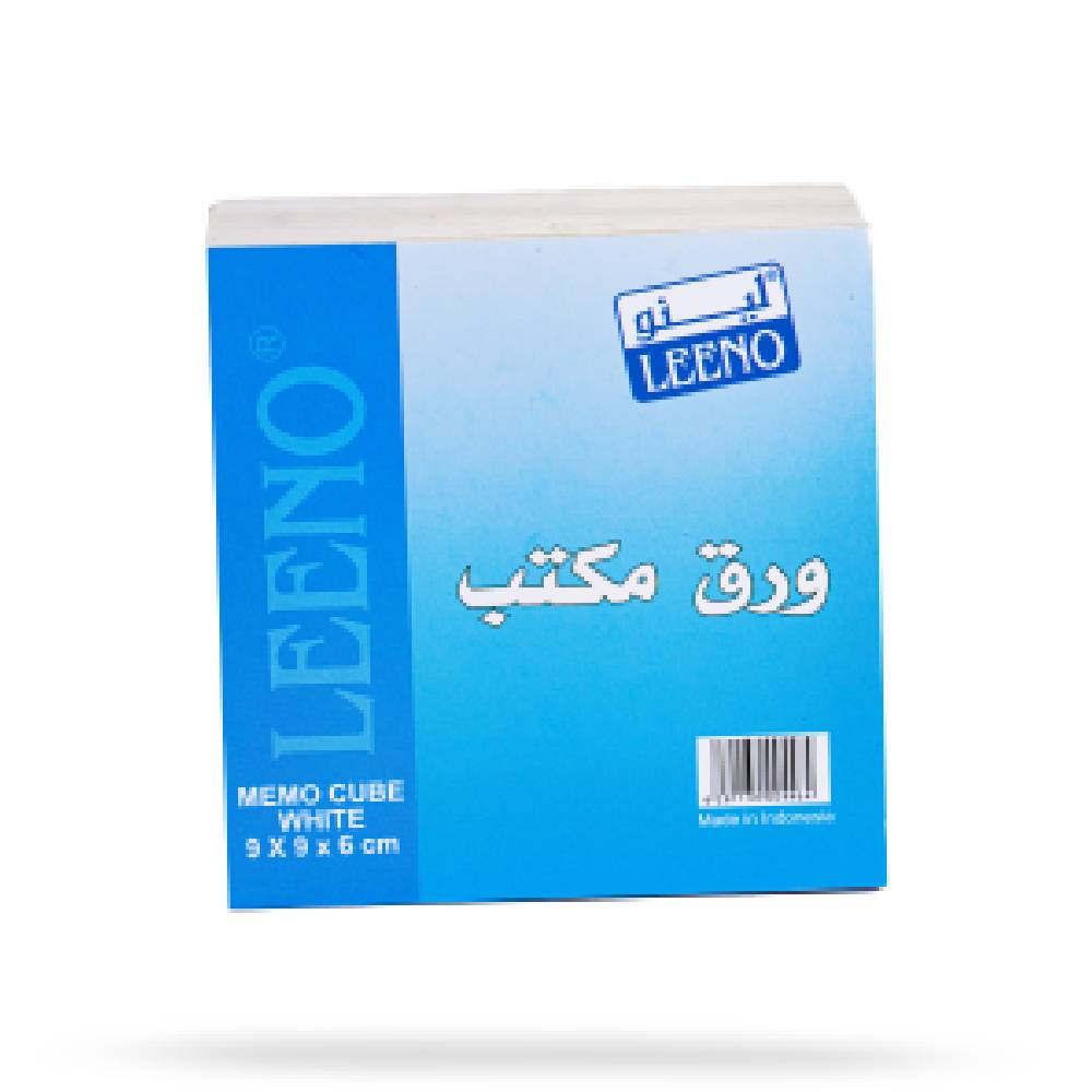 Leeno Sticky Notes Memo Cube LE-20332, White, 9x9 cm