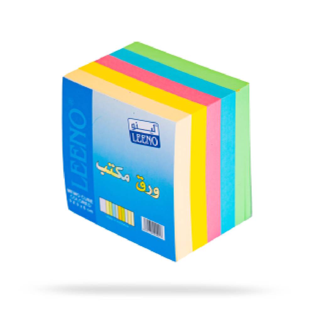 Leeno Sticky Notes Memo Cube LE-20327, Multicolors, 9x9 cm