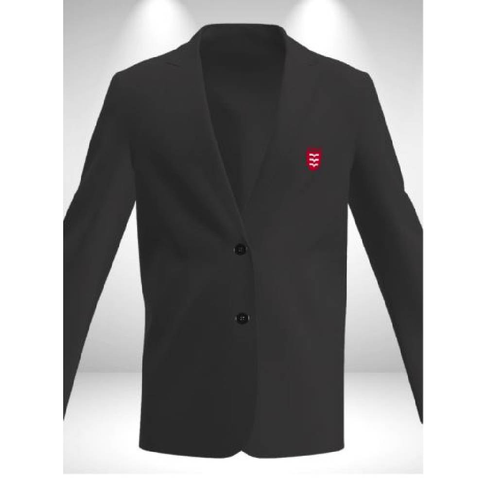 جاكيت مدرسي رسمي للأولاد والبنات، أسود، للصف الأول حتى الصف الحادي عشر