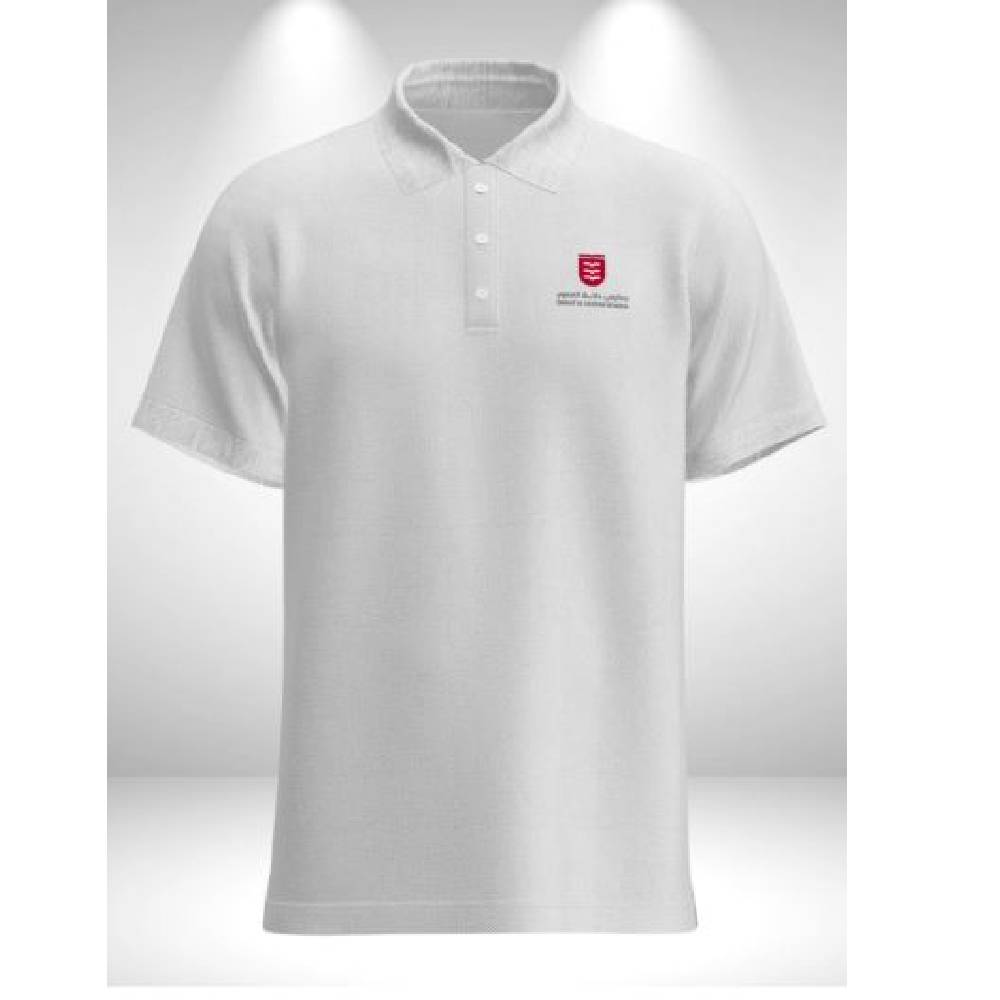 تيشيرت بولو مدرسي للأولاد والبنات، أبيض، لجميع الصفوف الدراسية