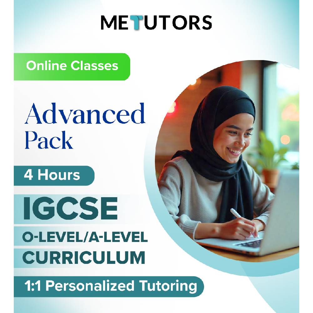 Metutors 1:1 Personalized Tutoring for IGCSE/O-LEVEL & A-LEVEL Students, Advanced Pack 4 Hours Online , For All Subjects, Free 24/7 AI Assistant Access