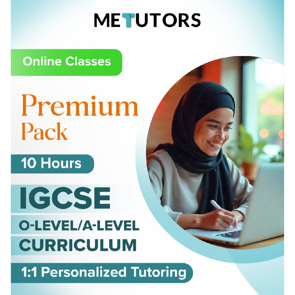 Metutors 1:1 Personalized Tutoring for IGCSE/O-LEVEL & A-LEVEL Students, Premium Pack 10 Hours Online , For All Subjects, Free 24/7 AI Assistant Access