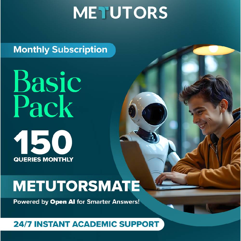 Metutors Mate AI Assistant Basic Pack Monthly Subscription, 150 Queries Monthly, For All Grades