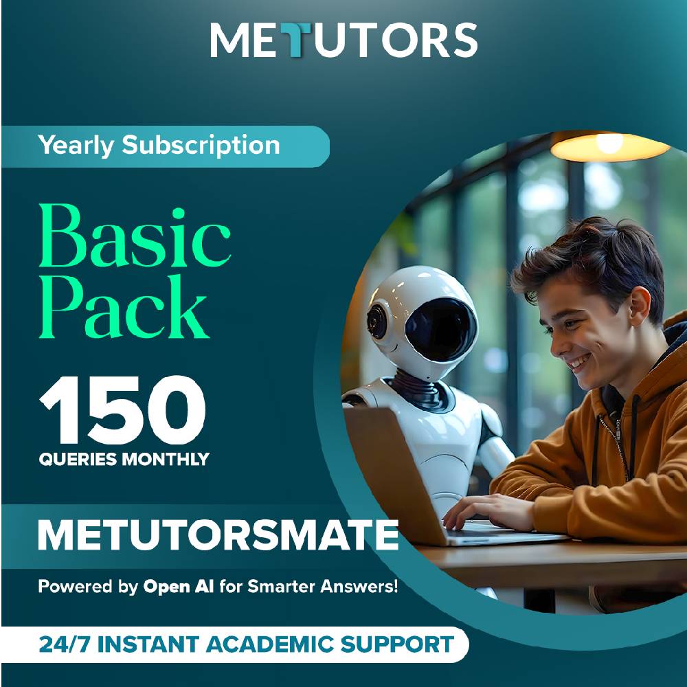 Metutors Mate AI Assistant Basic Pack Yearly Subscription, 150 Queries Monthly, For All Grades