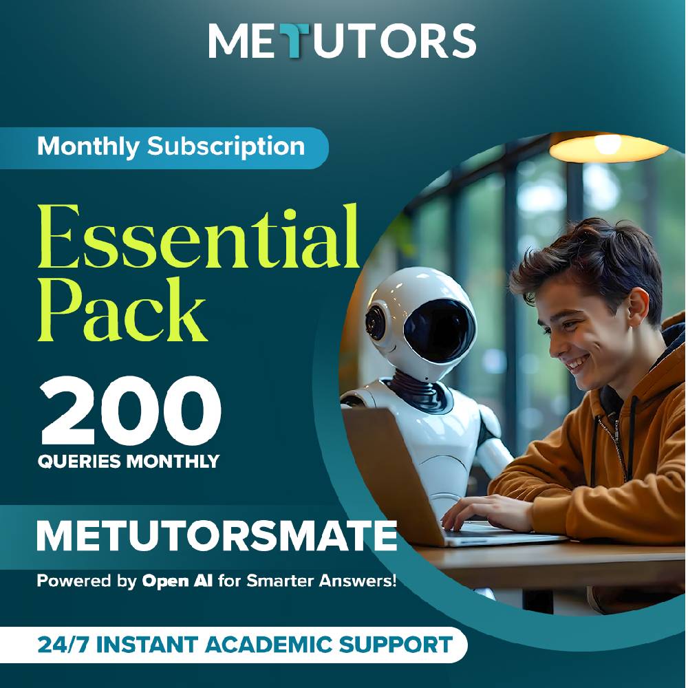 Metutors Mate AI Assistant Essential Pack Monthly Subscription, 200 Queries Monthly, For All Grades