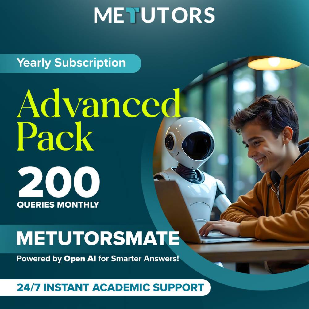 Metutors Mate AI Assistant Advanced Pack Yearly Subscription, 200 Queries Monthly, For All Grades