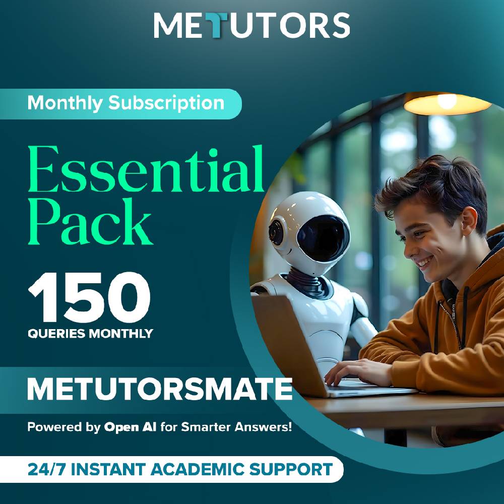 Metutors Mate AI Assistant Essential Pack Monthly Subscription, 150 Queries Monthly, For All Grades