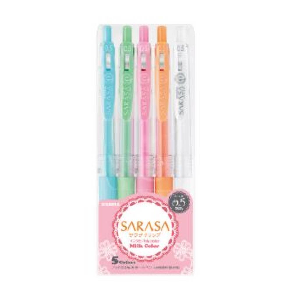 Zebra SA-CLIP Pen 0.5mm Pastel 5 Colors Set, 10 PCS