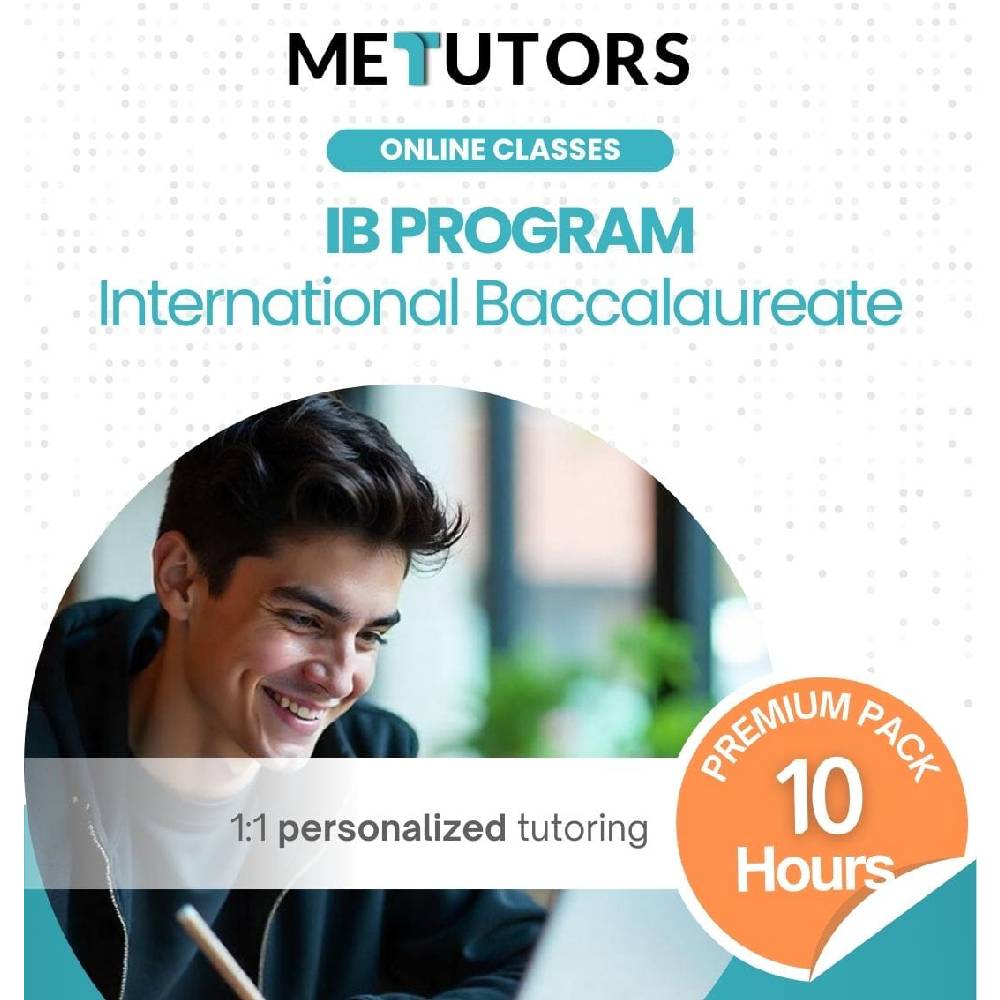 Metutors 1:1 Personalized Tutoring for IB Students, Premium Pack 10 Hours Online , For All Subjects, Free 24/7 AI Assistant Access