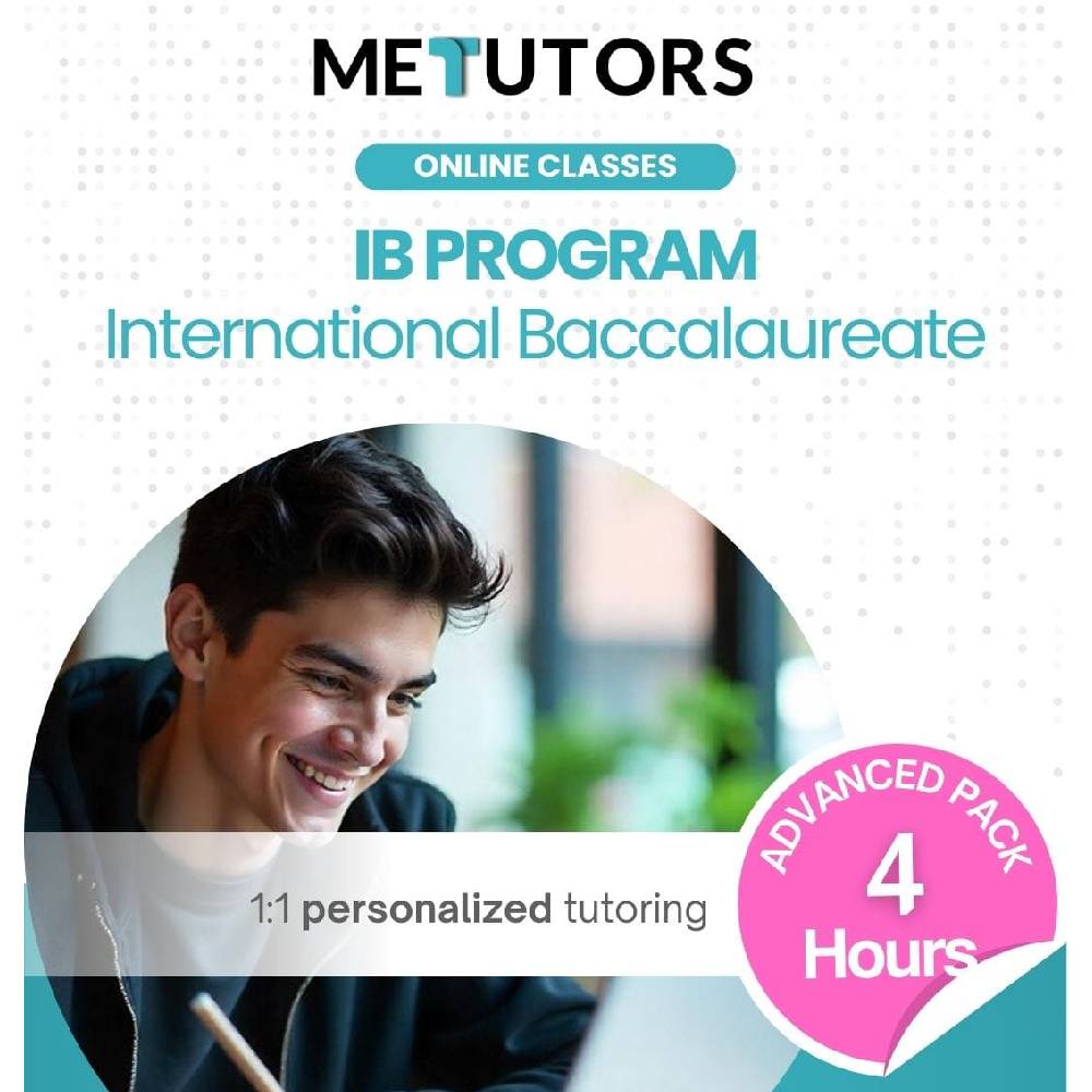 Metutors 1:1 Personalized Tutoring for IB Students, Advanced Pack 4 Hours Online , For All Subjects, Free 24/7 AI Assistant Access